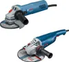 Two Bosch angle grinders are shown against a white background. Podgląd zdjęcia produktu