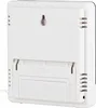 The back of a white digital weather station is shown, with a battery compartment and a hanging slot. Anteprima dell’immagine prodotto