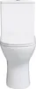A front view of a white toilet. Produktbild-Vorschau