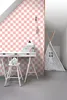 ESTAhome Tapeta motyw kratki różowymIbiałym 53 cm x 10.05 m Podgląd zdjęcia produktu 6