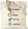 Pflanzen Gießen Pflegen Genießen Jutebeutel Stoffbeutel Produktbild-Vorschau 1