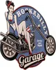 Moritz Blechschild Rockabily Motorrad Blau Frau 60 x 47 Produktbild-Vorschau 2