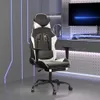 vidaXL Gaming-Stuhl mit Fußstütze Schwarz und Weiß Produktbild-Vorschau 2