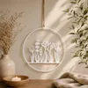 UNUS®  Blumenornament aus Metall zum Aufhängen 25cm  Weiß Produktbild-Vorschau 2