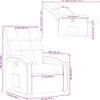 vidaXL Poltrona relax in tessuto crema Anteprima dell’immagine prodotto 8