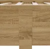 A close-up view of the wooden frame of a bed. Produktbild-Vorschau