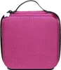 A close-up, front-facing view of a pink carrying case with a black handle and zipper. Produktbild-Vorschau