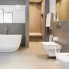 Relaxdays WC-Garnitur weiß, Toilettenpapierhalter, Produktbild-Vorschau 3