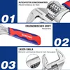 WORKPRO 2 IN 1 klucz nastawny do rur i klucz płaski klucz Podgląd zdjęcia produktu 4