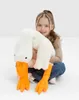 Coussin en peluche d'oie, doudou, ours en peluche, doux, Voir les images du produit 7