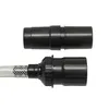 Two black plastic adapters for a vacuum cleaner hose, shown against a white background. Produktbild-Vorschau