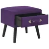 Nachttisch Dunkelviolett 40 x 35 x 40 Samt , Nachttische & Produktbild-Vorschau 2
