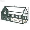 Hausbett mit Lattenrost, Rausfallschutz und Zaun, 90x200 Produktbild-Vorschau 5
