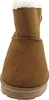The back view of a brown winter boot with white fur trim. Produktbild-Vorschau