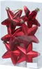 Christbaumschmuck STERN - Weihnachtsschmuck - bruchfest - glänzend matt glitzernd - rot - 6 Stk. Produktbild-Vorschau