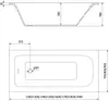 Mexen Vega vasca rettangolare 170 x 80 cm con rivestimento, Anteprima dell’immagine prodotto 5