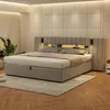Polsterbett 180x200cm mit USB und Leselampe, Boxspringbett Produktbild-Vorschau 1