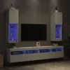 vidaXL TV-Schränke mit LED-Leuchten 2 Stk. Weiß 30,5x30x102 Produktbild-Vorschau 4