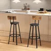 HOMCOM Barhocker 2er Set Tresenhocker Barstuhl mit Produktbild-Vorschau 9