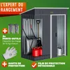 GARDEBRUK® Abri de jardin métal inoxydable 185x165x90cm Voir les images du produit 3