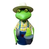 Zaunhocker Gärtner Frosch Pflanze H23cm Landhausstil Produktbild-Vorschau 1