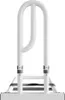 A white metal bed assist rail with a wide base and adjustable height. Náhled obrázku produktu