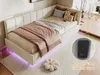 Letto con boxspring INONEFT, 90x200 cm, con LED e USB, Anteprima dell’immagine prodotto 6