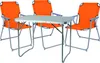 4-teiliges Campingmöbel Set Alu L70xB50xH59cm orange Produktbild-Vorschau 1
