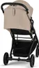 The back view of a beige and black stroller. Anteprima dell’immagine prodotto