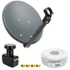 PremiumX SAT Anlage 60cm Antenne Twin LNB 50m Kabel 4x Produktbild-Vorschau 1