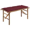 vidaXL Banc de jardin pliable avec support 118 cm bambou Voir les images du produit 8