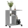 vidaXL Beistelltisch mit Rollen Betongrau 50x30x55 cm Produktbild-Vorschau 4