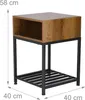 Relaxdays Nachttisch mit Fach & Ablage, HBT: 58x40x40 cm, Produktbild-Vorschau 4