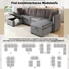 Merax Modulares U-Sofa mit Stauraum, 6-Sitzer Ecksofa Produktbild-Vorschau 8