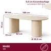 HOOZ® Esstisch oval – inkl. Keramikplatte Traventin-Optik – Produktbild-Vorschau 4