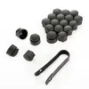 20x Radschrauben Kappen 17mm Schwarz Diebstahlhemmend für Produktbild-Vorschau 2