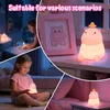 LED Nachtlicht Nilpferd, Silikon Birne Touch Nachtlampe Produktbild-Vorschau 6