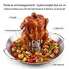 Support vertical de cuisson pour poulet avec lèchefrite Voir les images du produit 5