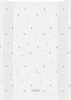A flat lay of a baby changing mat with a pattern of small hedgehogs and dots. Produktbild-Vorschau