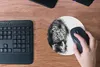 MuchoWow® Mauspad Mousepad Löwe - Schwarz - Weiß 20x20 cm - Produktbild-Vorschau 4