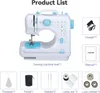 Mini Nähmaschine für Anfänger,12 Stiche Haushalt Produktbild-Vorschau 6
