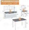GOPLUS Kindertisch mit Stühlen holz, 4-teiliges Tisch- und Produktbild-Vorschau 5