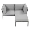 BEAUTYSOFA | SANTORINI Gartenlounge Ecksofa Hellgrau – Produktbild-Vorschau 7