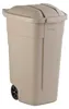 Rubbermaid Abfall-Rollcontainer 100 Liter PP beige ohne Produktbild-Vorschau 3