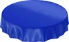 Tischdecke Wachstuch PVC abwaschbar Einfarbig Blau Rund Produktbild-Vorschau 1
