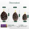 Meisterhome® LED candele pigne set di 3 - Candele di cera Anteprima dell’immagine prodotto 5
