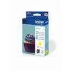 A box of Brother LC123Y yellow ink cartridge with a cupcake image. Voir les images du produit
