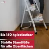 siwitec Klapptritt aus Stahl, 2 Stufen, Weiß, Trittleiter, Produktbild-Vorschau 4