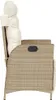 Side view of a beige rattan armchair with a white cushion. Náhľad obrázku produktu