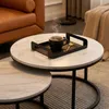 ProximaX 2er Set Couchtische Rund, Marmoroptik Couchtisch Produktbild-Vorschau 7